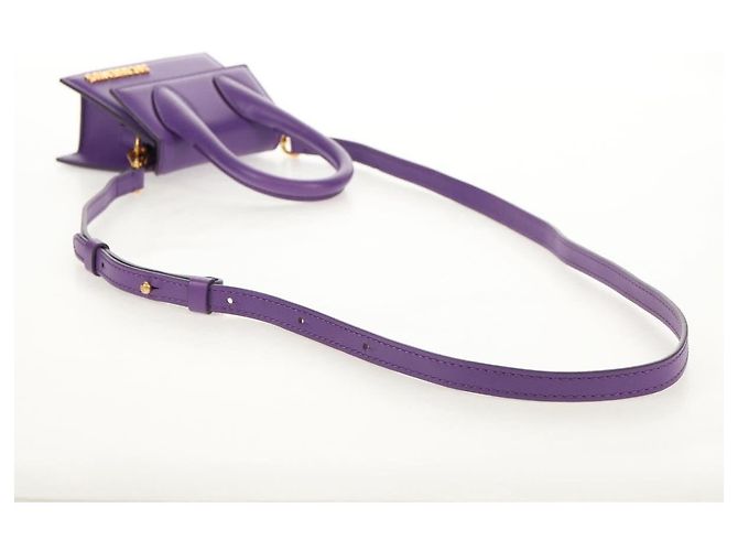 Mini borsa a mano in pelle 2 in 1 Jacquemus viola oro Auth 128506M D'oro Porpora - vista 8