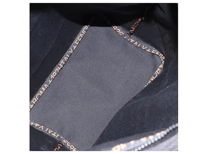 Borsa a mano FENDI in nylon nero e oro Auth ep11468 D'oro - vista 11