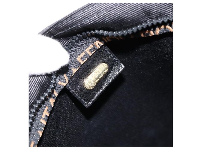 Borsa a mano FENDI in nylon nero e oro Auth ep11468 D'oro - vista 17