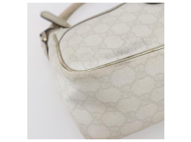 Gucci Borsa a spalla GG Supreme in PVC bianco e oro 190258 Auth 147063 D'oro - vista 14