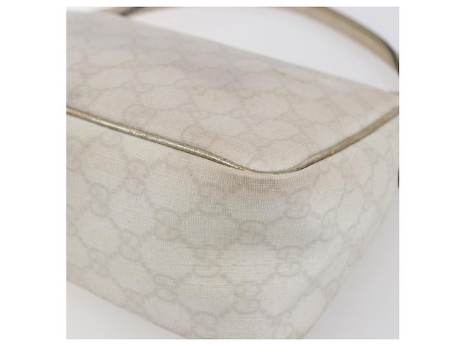 Gucci Borsa a spalla GG Supreme in PVC bianco e oro 190258 Auth 147063 D'oro - vista 15