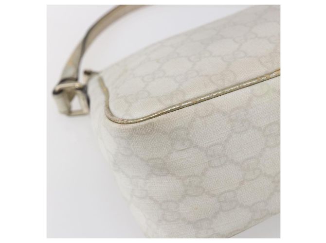 Gucci Borsa a spalla GG Supreme in PVC bianco e oro 190258 Auth 147063 D'oro - vista 16