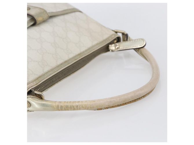 Gucci Borsa a spalla GG Supreme in PVC bianco e oro 190258 Auth 147063 D'oro - vista 7