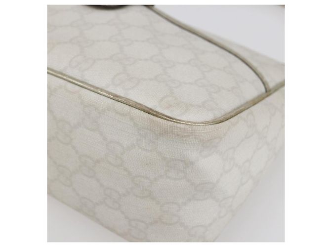 Gucci Borsa a spalla GG Supreme in PVC bianco e oro 190258 Auth 147063 D'oro - vista 9