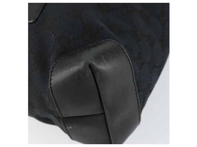 Borsa Tote GG Canvas Gucci Nera 019 0402 Auth yk19746 Nero - vista 15