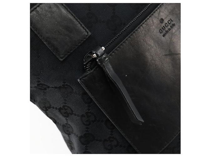 Borsa Tote GG Canvas Gucci Nera 019 0402 Auth yk19746 Nero - vista 18