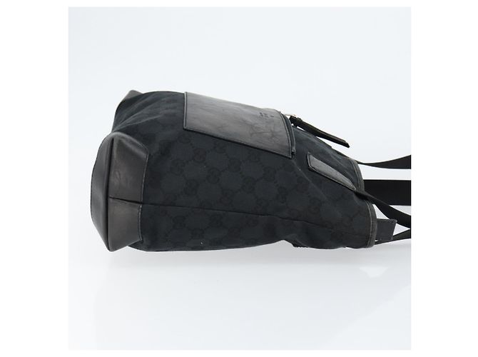Borsa Tote GG Canvas Gucci Nera 019 0402 Auth yk19746 Nero - vista 3