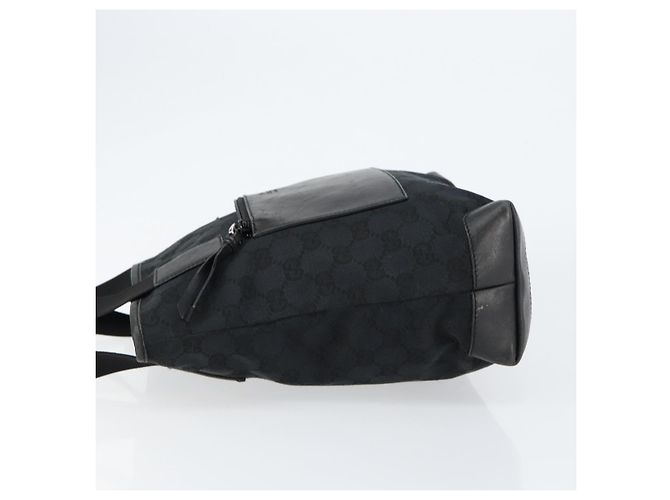 Borsa Tote GG Canvas Gucci Nera 019 0402 Auth yk19746 Nero - vista 4