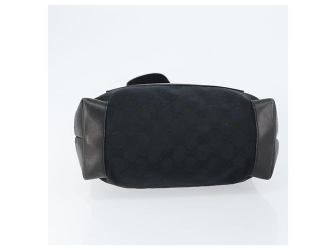 Borsa Tote GG Canvas Gucci Nera 019 0402 Auth yk19746 Nero - vista 5