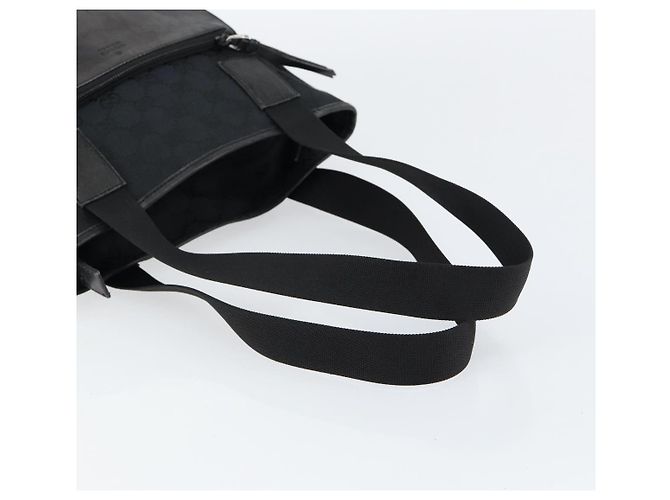 Borsa Tote GG Canvas Gucci Nera 019 0402 Auth yk19746 Nero - vista 7