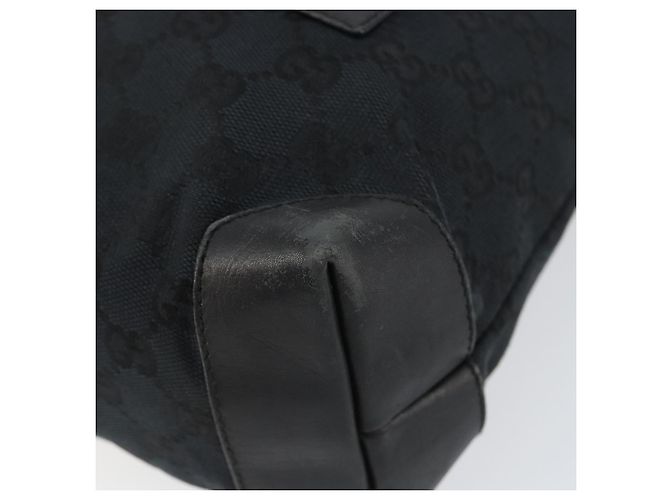 Borsa Tote GG Canvas Gucci Nera 019 0402 Auth yk19746 Nero - vista 8