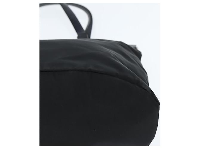 PRADA Borsa a mano in nylon nero argento Auth 150413 - vista 15