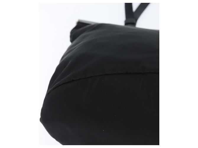 PRADA Borsa a mano in nylon nero argento Auth 150413 - vista 16