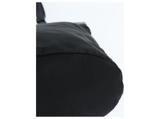 PRADA Borsa a mano in nylon nero argento Auth 150413 - vista 17