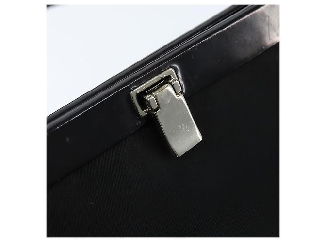 PRADA Borsa a mano in nylon nero argento Auth 150413 - vista 18