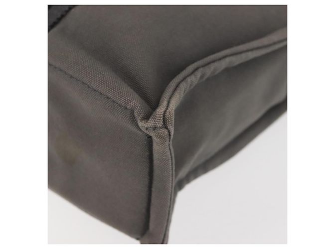 Hermès HERMES Borsa Fourre Tout PM Tela Grigia Argento Auth 144332 Marrone - vista 14