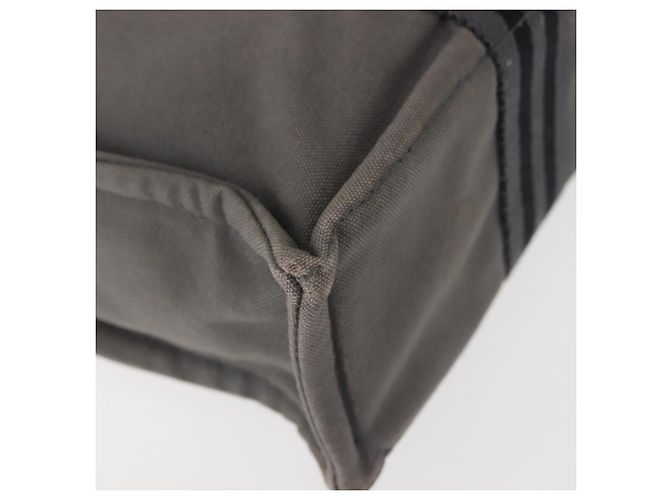 Hermès HERMES Borsa Fourre Tout PM Tela Grigia Argento Auth 144332 Marrone - vista 15