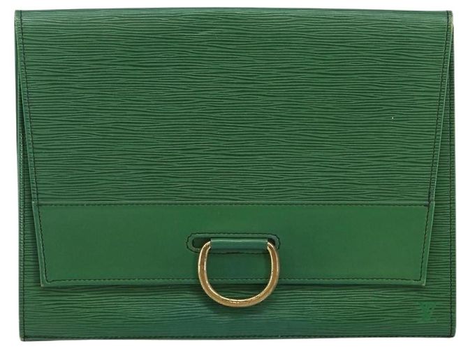 LOUIS VUITTON Clutch Jena Epi Verde M52724 LV Auth 144783 - vista 13