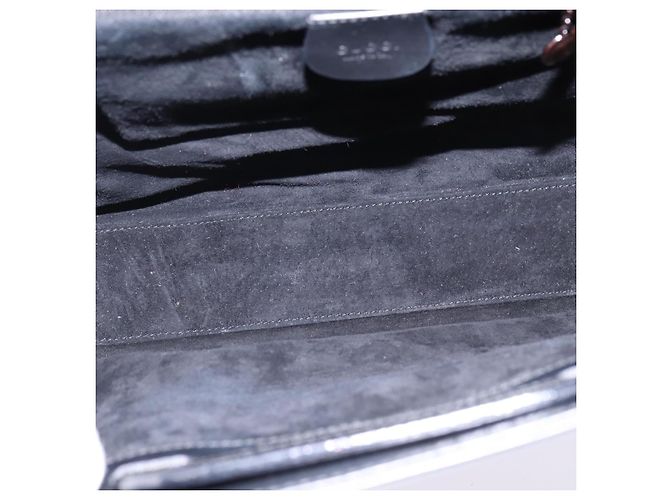 Borsa a mano in pelle GUCCI 2 in 1 Nera 001 2058 1853 6 Auth 145484 - vista 11