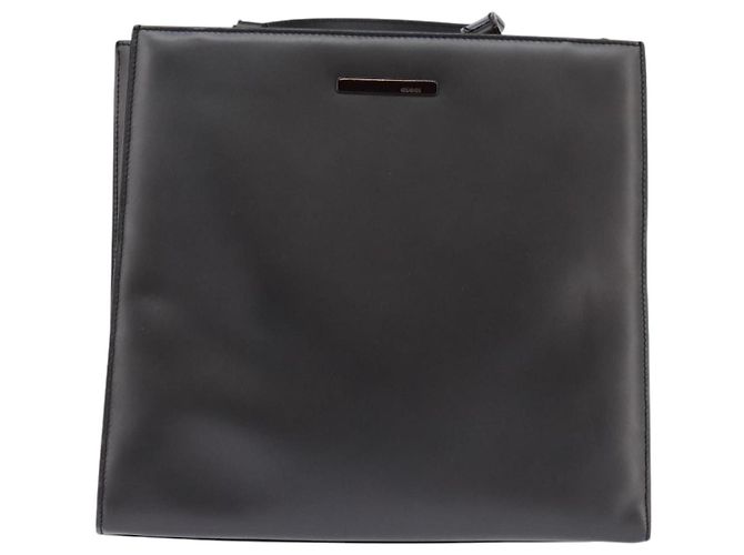 Borsa a mano in pelle GUCCI 2 in 1 Nera 001 2058 1853 6 Auth 145484 - vista 13
