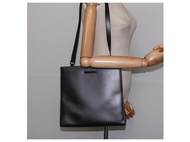Borsa a mano in pelle GUCCI 2 in 1 Nera 001 2058 1853 6 Auth 145484 - vista 22