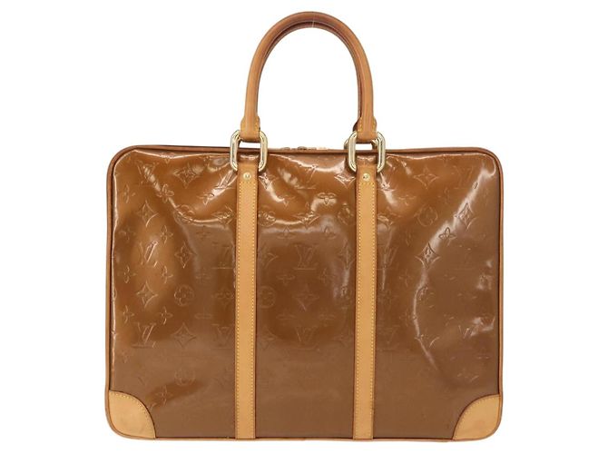 LOUIS VUITTON Borsa a Mano Monogram Vernis Van Damme Bronzo M91125 LV Auth ep11640 - vista 13