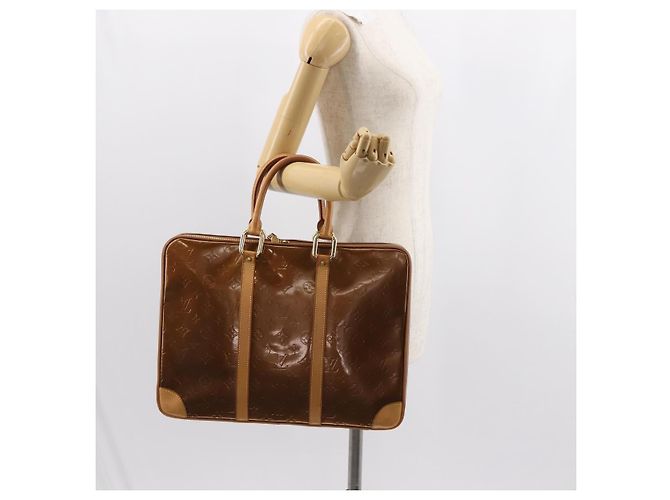 LOUIS VUITTON Borsa a Mano Monogram Vernis Van Damme Bronzo M91125 LV Auth ep11640 - vista 22