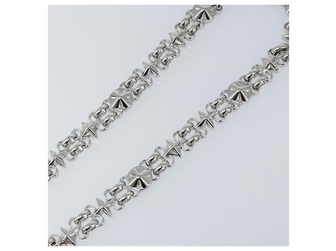 LOUIS VUITTON Cintura a Spalla in Catena Metal 23,2"" Argento LV Auth 150649 - vista 4