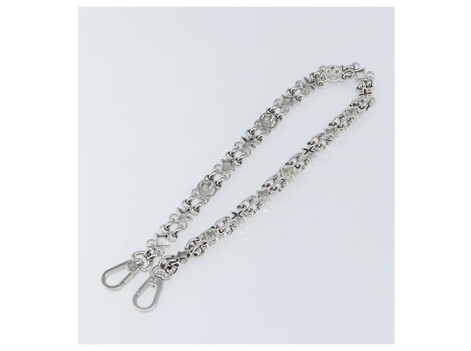 LOUIS VUITTON Cintura a Spalla in Catena Metal 23,2"" Argento LV Auth 150649 - vista 6
