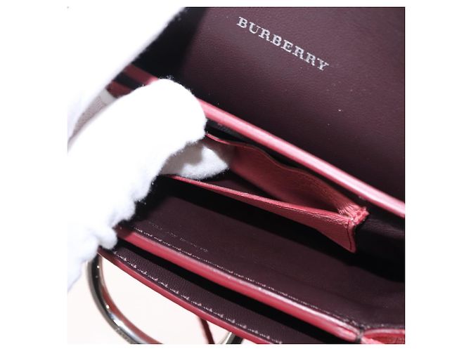 Borsa a Spalla in Pelle Rosa Oro Auth BA7701 di BURBERRY D'oro - vista 22