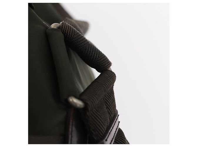 PRADA Backpack Nylon Khaki Silver Auth 151269 Silvery - view 16