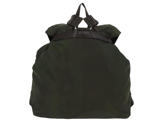 PRADA Backpack Nylon Khaki Silver Auth 151269 Silvery - view 2