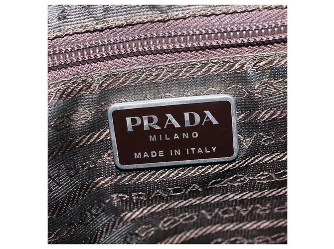 PRADA Backpack Nylon Khaki Silver Auth 151269 Silvery - view 25