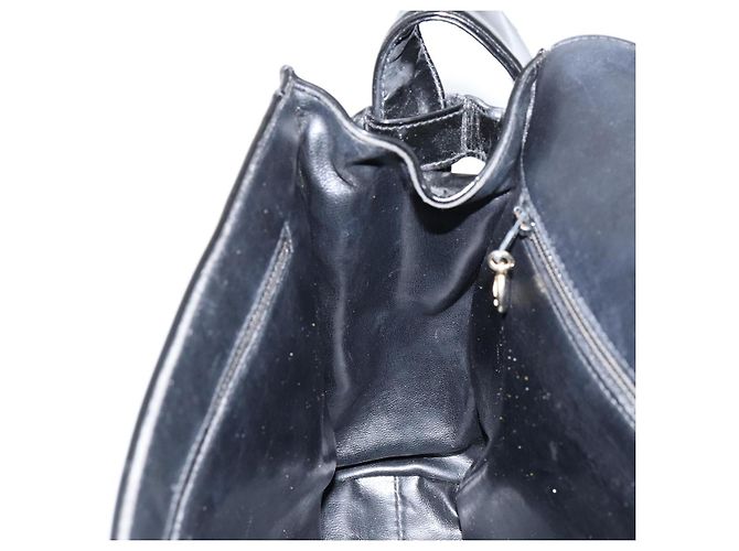 Borsa a Spalla CHANEL Smalto Nero Oro CC Auth bs30719 D'oro - vista 20