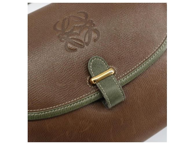 LOEWE Borsa a Spalla Anagram Pelle Oro Marrone Auth ep11747 D'oro - vista 17