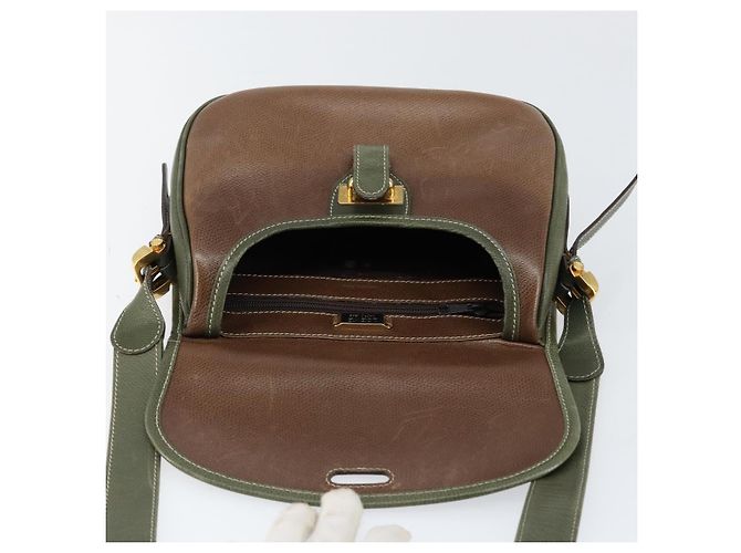 LOEWE Borsa a Spalla Anagram Pelle Oro Marrone Auth ep11747 D'oro - vista 18