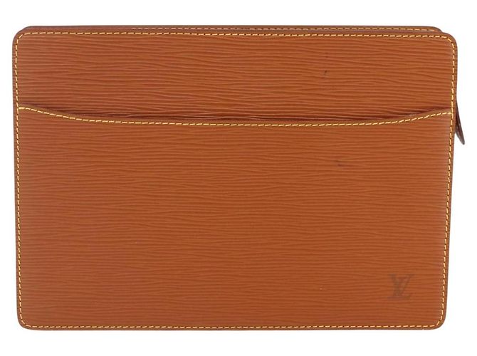 LOUIS VUITTON Pochette Uomo Epi Borsa Marrone Zipangu Oro M52528 Auth ep11759 - vista 13