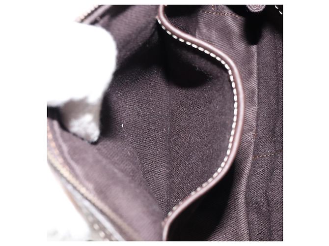 Céline Borsa a Spalla in Tela Macadam CELINE Beige Oro Auth ep11932 D'oro - vista 19