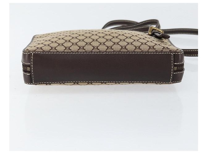 Céline Borsa a Spalla in Tela Macadam CELINE Beige Oro Auth ep11932 D'oro - vista 9