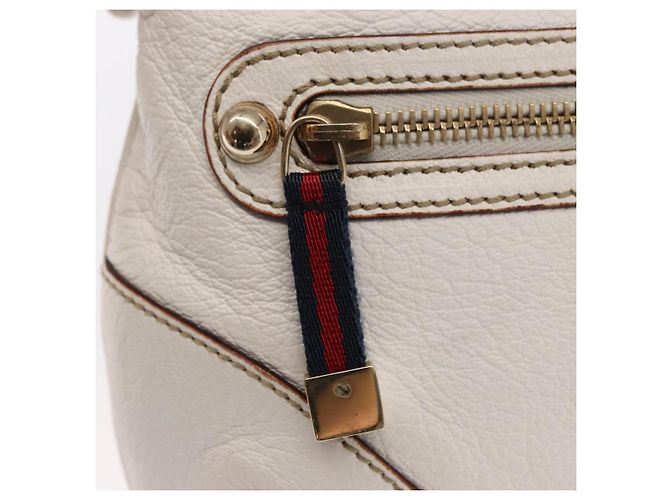 Sac à bandoulière en cuir Gucci Sherry Line avec chaîne blanche et dorée 153011 Auth ep11925 - vue 15