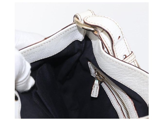 Sac à bandoulière en cuir Gucci Sherry Line avec chaîne blanche et dorée 153011 Auth ep11925 - vue 19