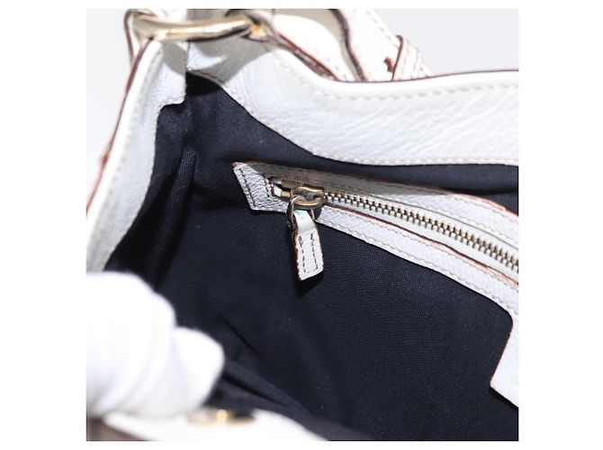 Sac à bandoulière en cuir Gucci Sherry Line avec chaîne blanche et dorée 153011 Auth ep11925 - vue 20