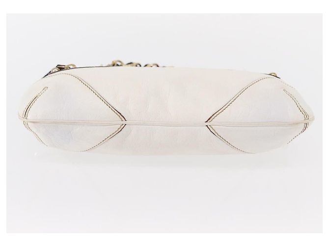Sac à bandoulière en cuir Gucci Sherry Line avec chaîne blanche et dorée 153011 Auth ep11925 - vue 9