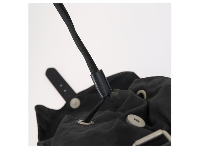 PRADA Backpack Nylon Black Silver Auth bs30573 Silvery - view 10