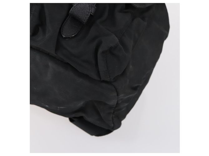 PRADA Backpack Nylon Black Silver Auth bs30573 Silvery - view 14
