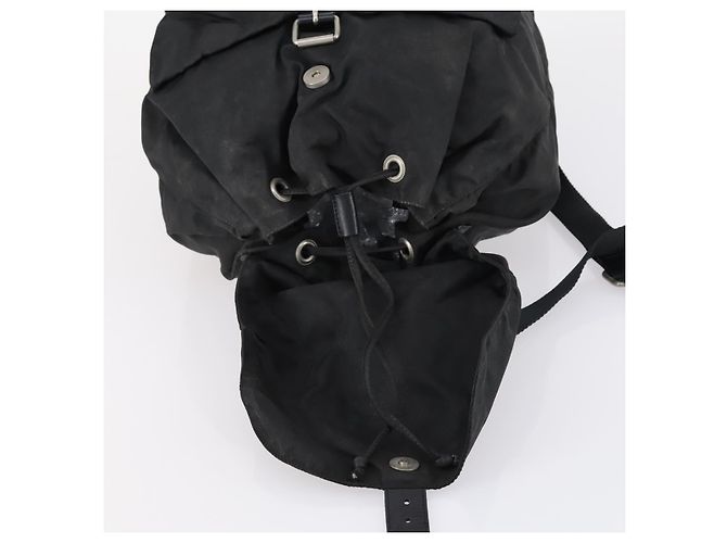 PRADA Backpack Nylon Black Silver Auth bs30573 Silvery - view 19