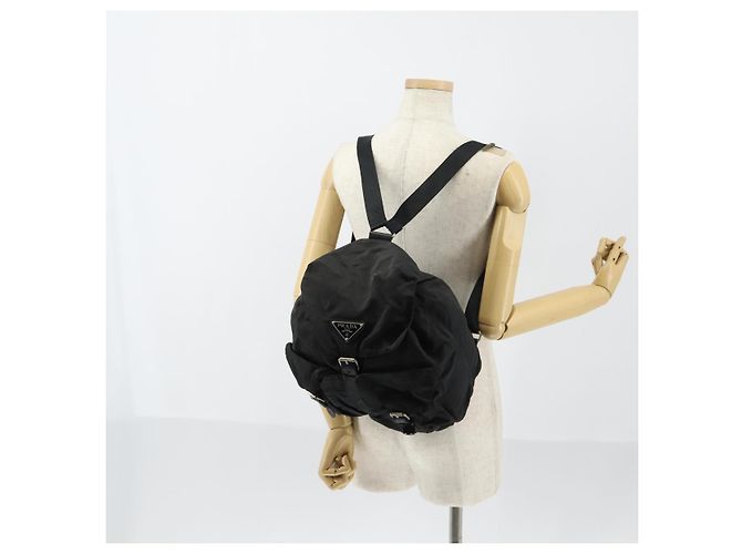 PRADA Backpack Nylon Black Silver Auth bs30573 Silvery - view 25