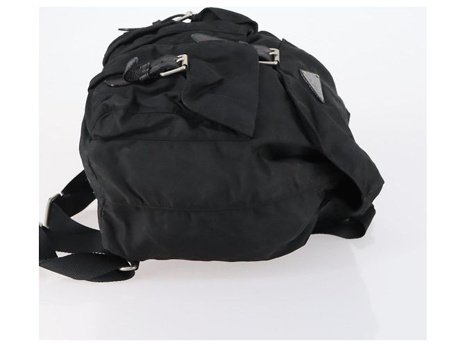 PRADA Backpack Nylon Black Silver Auth bs30573 Silvery - view 3