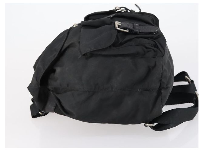PRADA Backpack Nylon Black Silver Auth bs30573 Silvery - view 4
