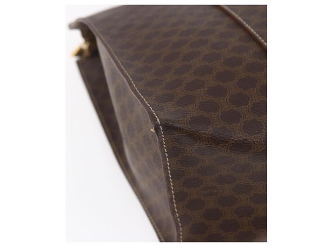 Céline CELINE Macadam Canvas Tote Bag PVC Braun Gold Auth ep11810 Golden - Ansicht 11
